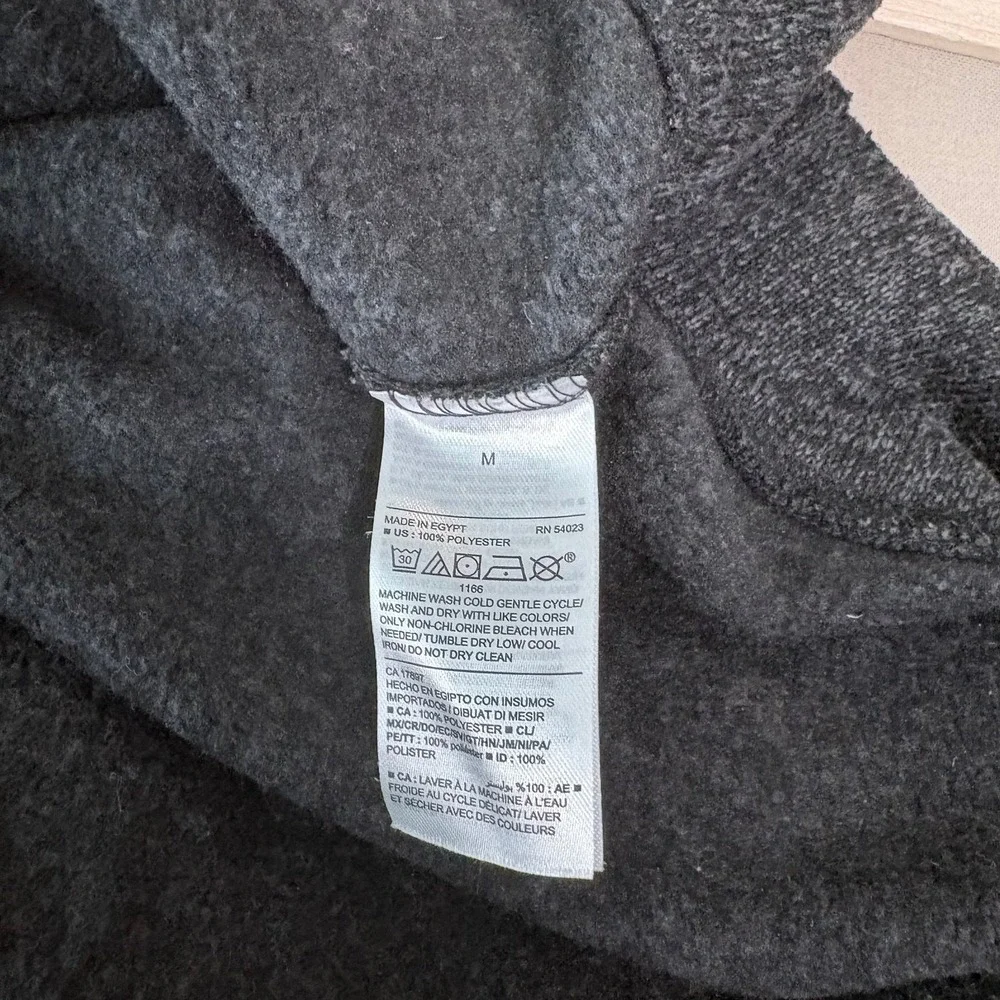 Old Navy Quarter Zip Sweater Mens Medium Gray Knit Pullover Long Sleeve Mock